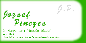 jozsef pinczes business card